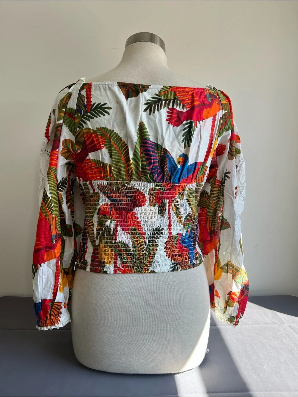 FARM Rio Forest Birds Blouse NWT Size L